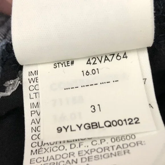 Calvin Klein Jeans Womens Denim Short Size 31 (10-12) Blue Bleach Spots Stretchy - Picture 10 of 12